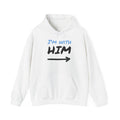 I'm With Him Arrow Couples Hoodie — Funny Matching Graphic Pullover