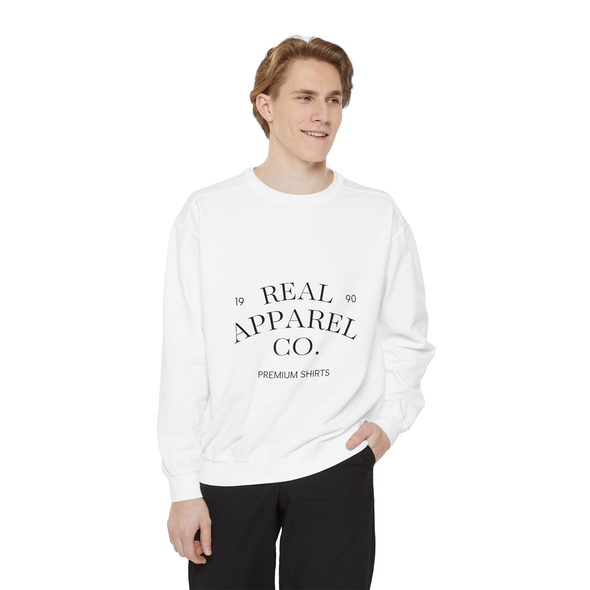 Real Apparel Co. Vintage Garment-Dyed Crewneck Sweatshirt