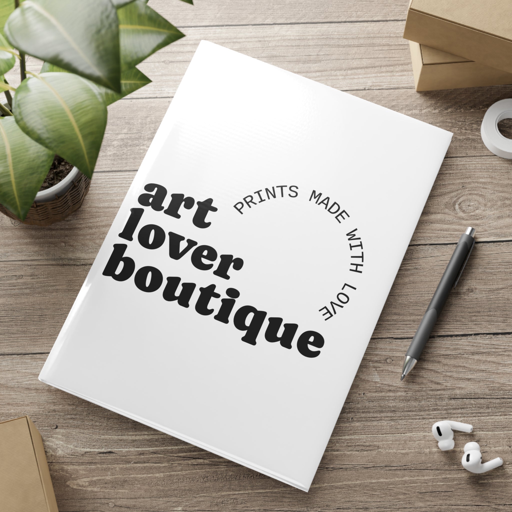 Art Lover Boutique Hardcover Journal — Puffy Cover Notebook Prints Made With Love
